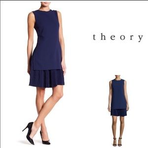 New Theory Navy Pleated Dress - Gorgeous!